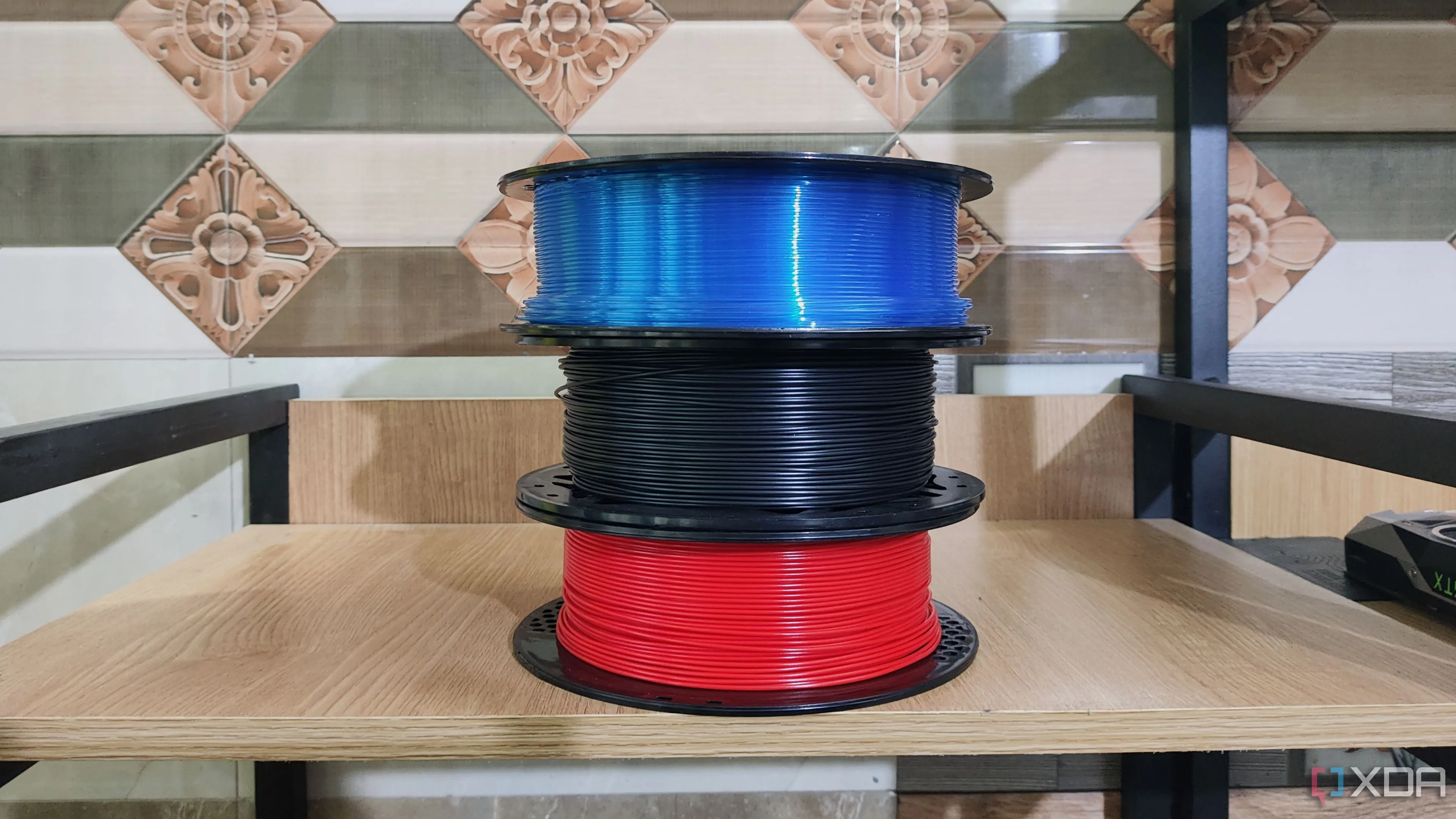 Ba cuộn nhựa in 3D filament nhiều màu sắc