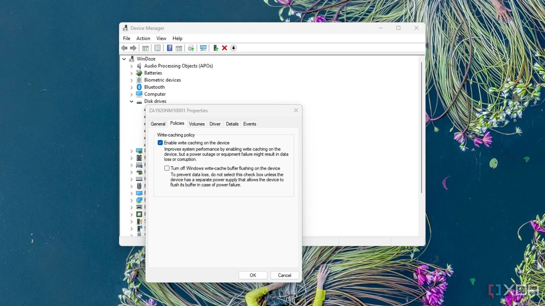 Bật Write Caching trong Device Manager Windows