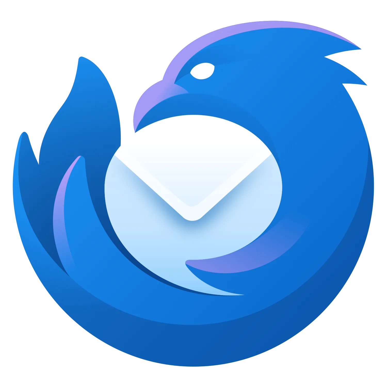 Biểu tượng ứng dụng Thunderbird 2023 mới với thiết kế phẳng và hiện đại