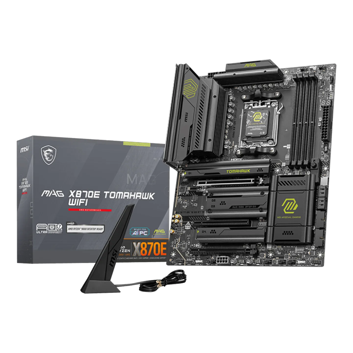 Bo mạch chủ MSI MAG X870E Tomahawk Wi-Fi với thiết kế hiện đại và đầy đủ tính năng cần thiết cho đa số người dùng.