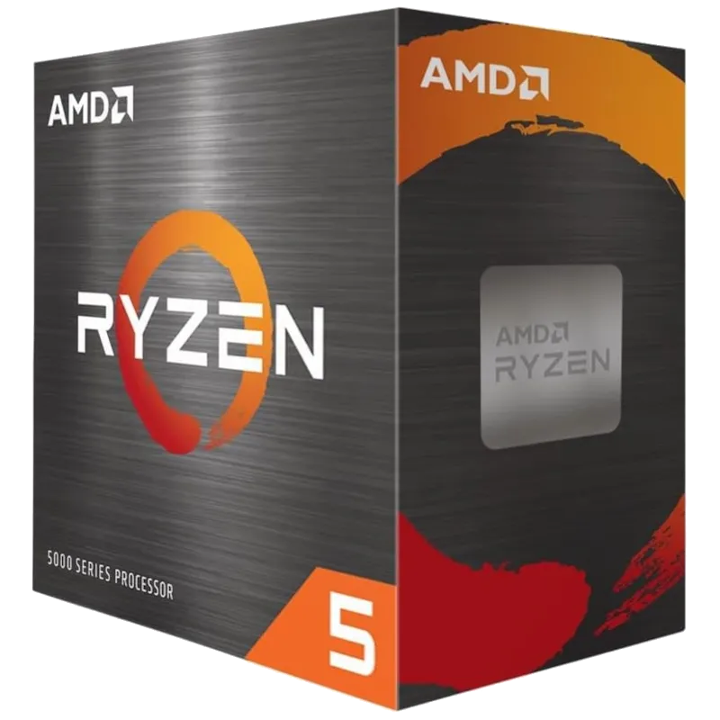 Bộ vi xử lý AMD Ryzen 5 5600 với tản nhiệt đi kèm, đại diện cho CPU gaming hiệu năng tốt cho người dùng nâng cấp