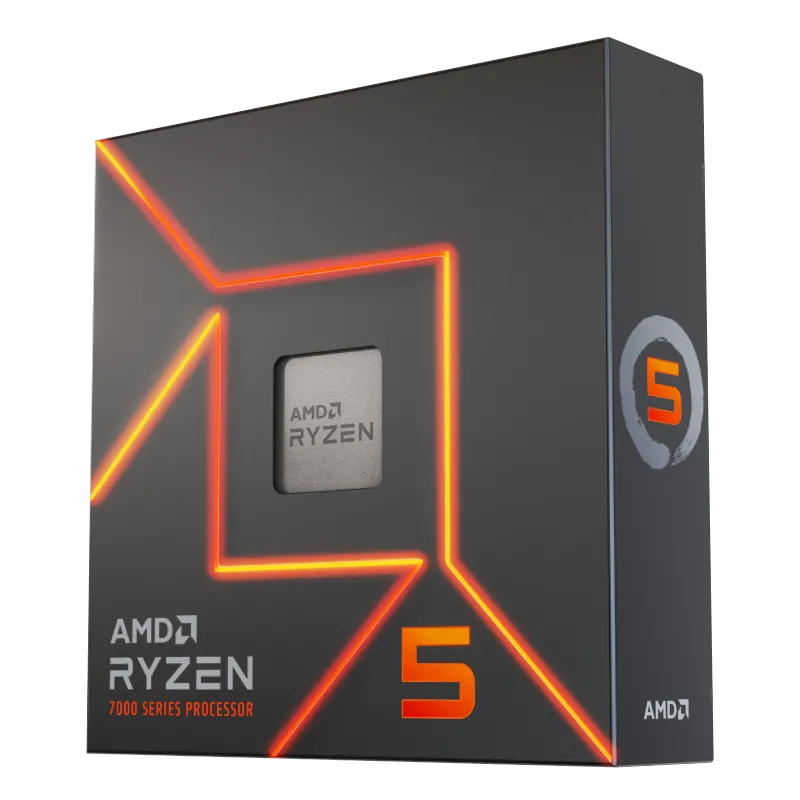 Bộ vi xử lý AMD Ryzen 5 trên nền trong suốt