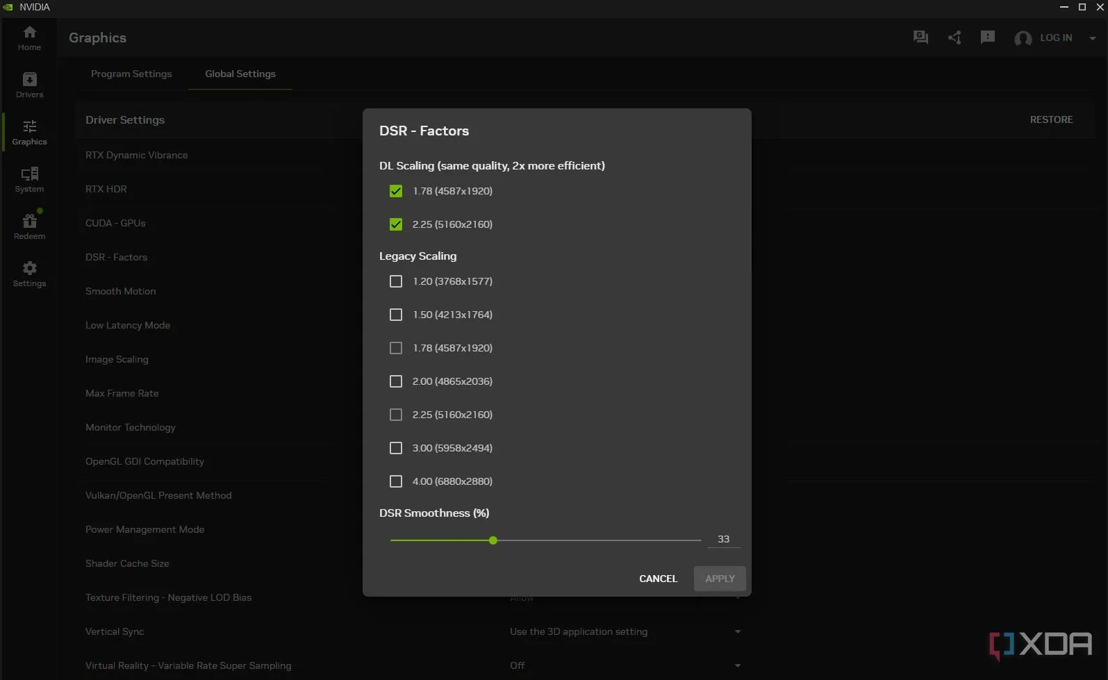 Cài đặt DLDSR trong Nvidia App