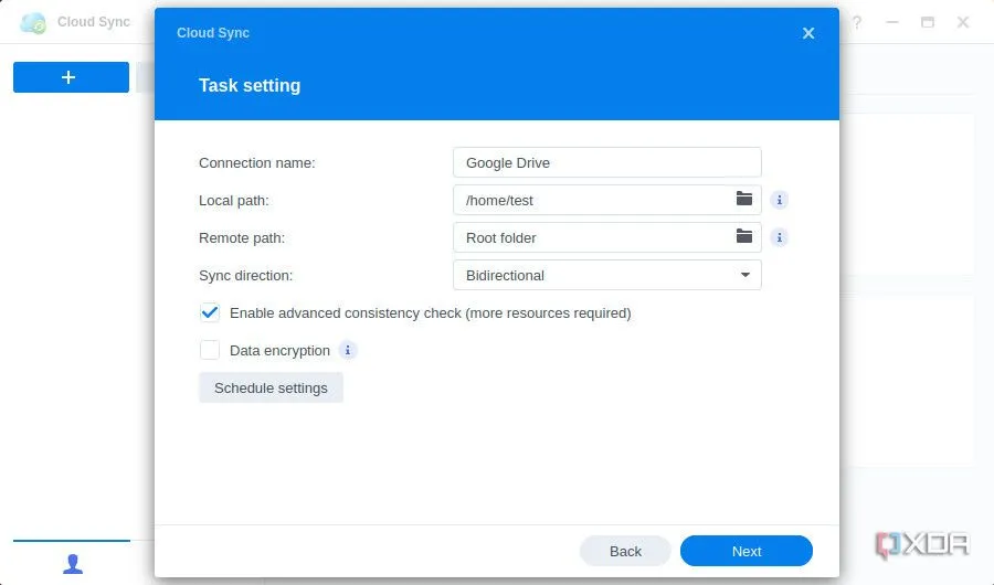 Cài đặt lịch trình tác vụ cho các bản sao lưu trên thiết bị Synology NAS