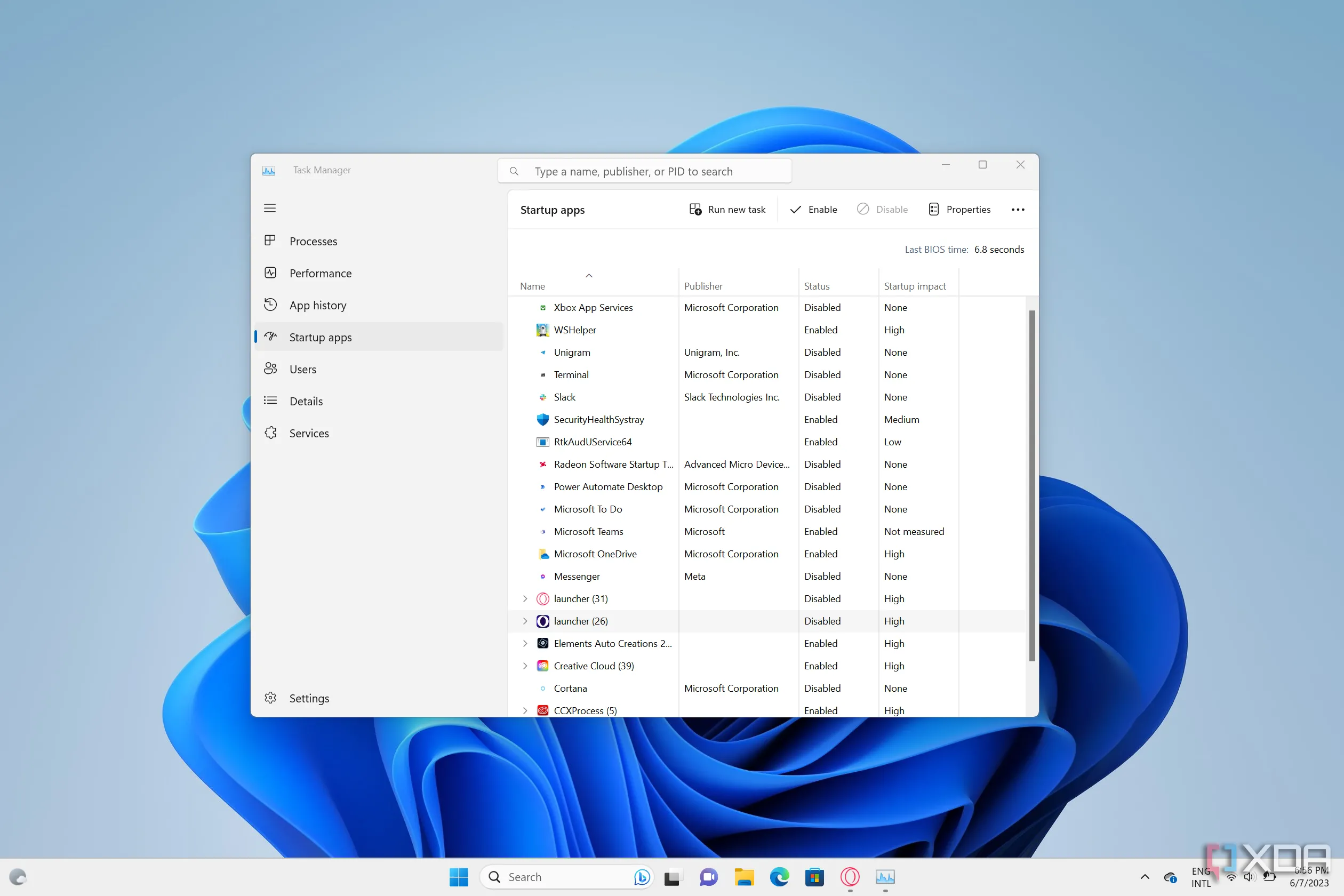Cài đặt ứng dụng khởi động cùng Windows 11 trong Task Manager để giảm tải cho laptop