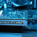 Cận cảnh card đồ họa Nvidia GeForce RTX 4060 bên trong PC Lenovo Legion Tower 5i Gen 8 (2024)