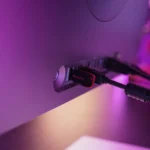 Cận cảnh cổng USB 3.1 Gen 1 và các cổng kết nối khác trên màn hình Samsung Odyssey 3D, thể hiện khả năng kết nối đa dạng.
