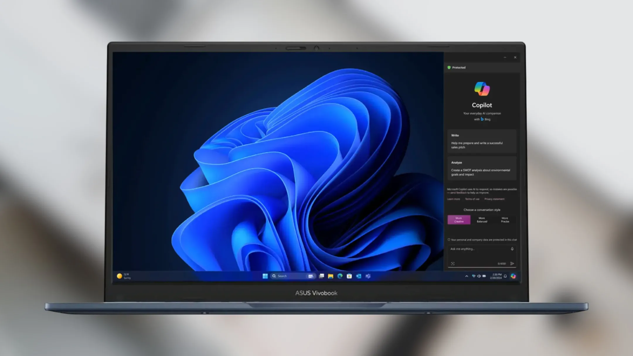 Cận cảnh màn hình 14 inch Full HD của Asus Vivobook 14 hiển thị rõ ràng