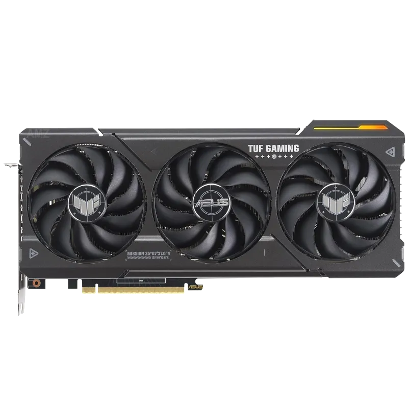 Card đồ họa Asus TUF Gaming GeForce RTX 4070 Super OC với thiết kế tản nhiệt mạnh mẽ.