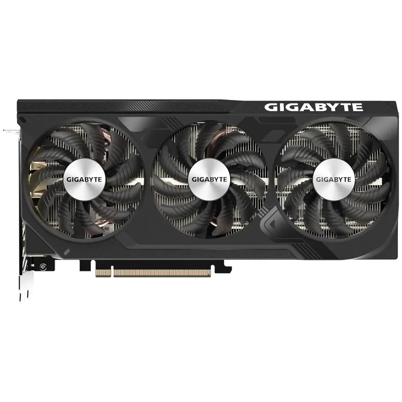 Card đồ họa Gigabyte GeForce RTX 4070 Super WindForce OC với ba quạt tản nhiệt mạnh mẽ