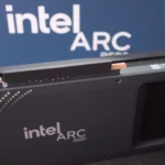 Card đồ họa Intel Arc B580 với thiết kế cận cảnh, minh họa cho dòng GPU Battlemage hiện tại.