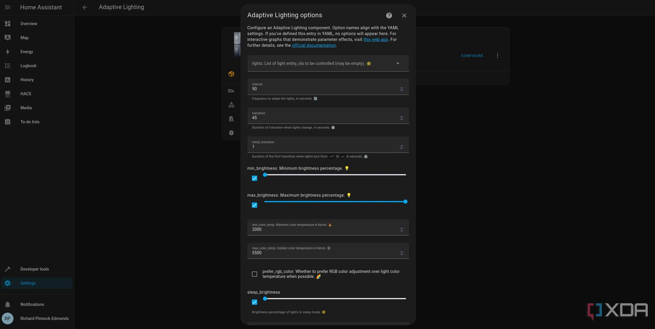 Cấu hình Adaptive Lighting điều chỉnh ánh sáng tự động trong Home Assistant