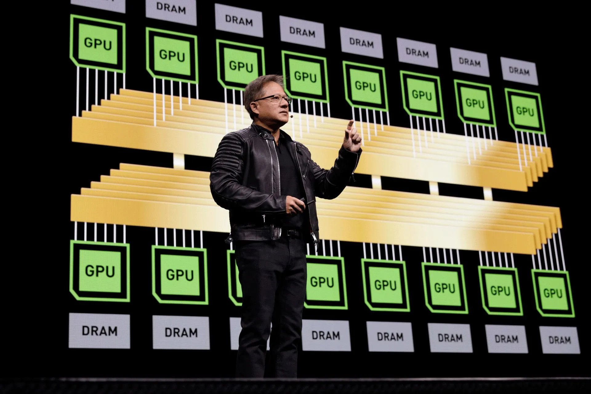CEO của Nvidia, Jensen Huang, tại một sự kiện lớn của công ty