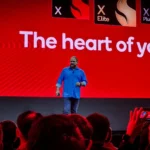 CEO Qualcomm Cristiano Amon phát biểu tại Computex, chia sẻ về thành công của Snapdragon X Elite trên thị trường PC.