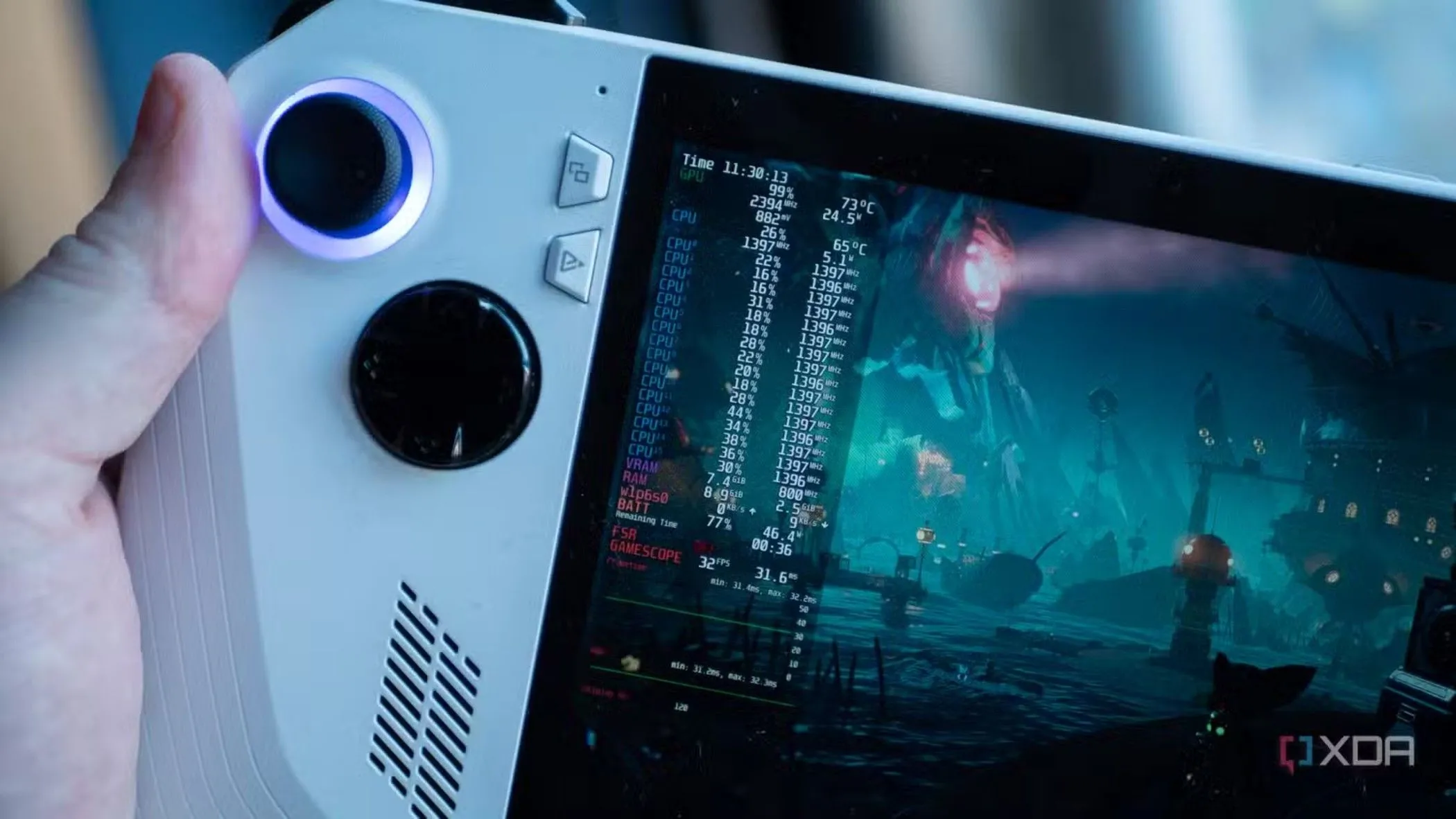 Chế độ ngủ hiệu quả và khả năng tiếp tục game tức thì trên ASUS ROG Ally chạy SteamOS
