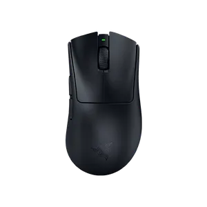 Chuột gaming không dây Razer DeathAdder V3 Hyperspeed màu đen với thiết kế công thái học.