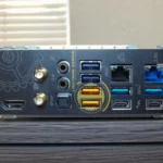 Cổng I/O của bo mạch chủ Z790 Taichi Lite, minh họa cho chất lượng âm thanh onboard