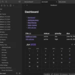 Dashboard Obsidian quản lý công việc và ghi chú tùy chỉnh với Dataview plugin