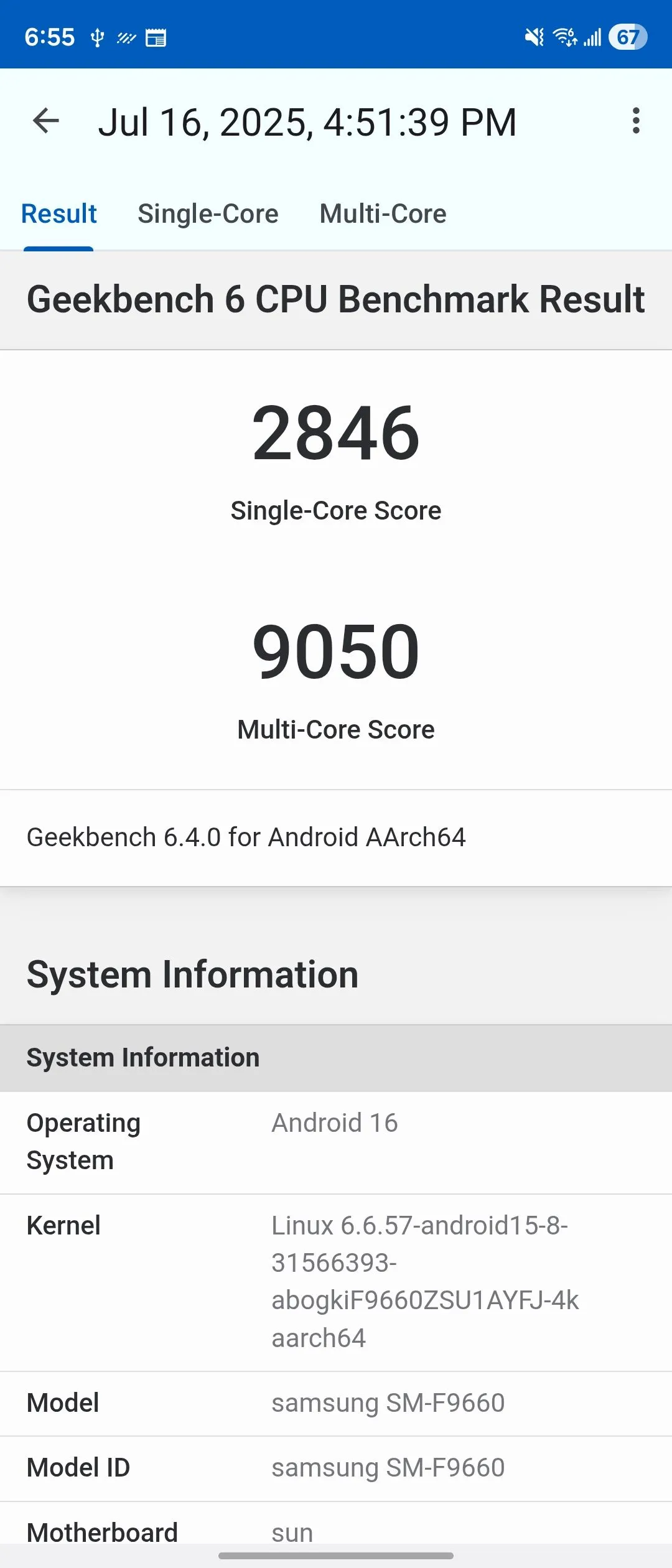 Điểm GeekBench 6 của Snapdragon 8 Elite trên Samsung Galaxy Z Fold 7