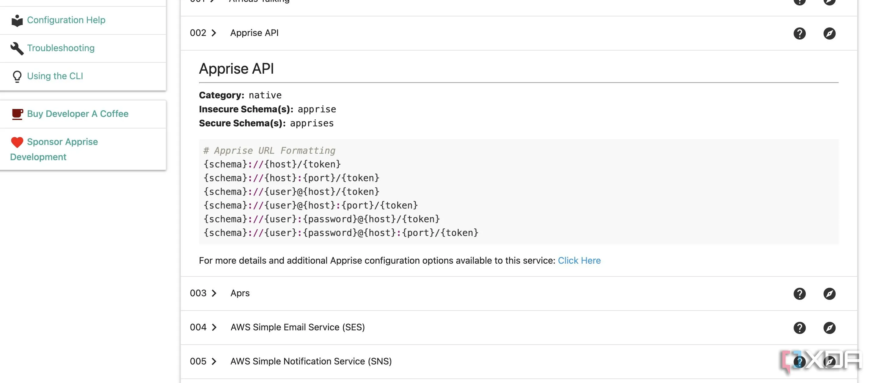 Giao diện API của Apprise minh họa khả năng tích hợp và mở rộng