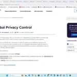 Giao diện cài đặt Global Privacy Control (GPC) trong trình duyệt LibreWolf