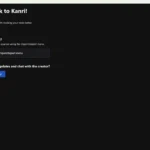 Giao diện chào mừng của ứng dụng Kanri