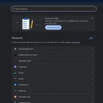 Giao diện Google Password Manager trên trình duyệt Chrome hiển thị danh sách các mật khẩu đã lưu