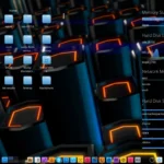 Giao diện màn hình chính của BlueStar Linux với thanh tác vụ KDE Plasma được tinh chỉnh và dock ở phía dưới, thể hiện sự kết hợp hài hòa giữa các yếu tố thiết kế.