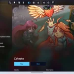 Giao diện Playnite trên ROG Ally hiển thị thư viện game tập trung