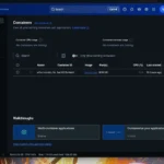 Giao diện quản lý container Docker Desktop trên Windows