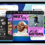 Giao diện quản lý cửa sổ ứng dụng trên iPadOS 26, thể hiện khả năng thay đổi kích thước linh hoạt và sắp xếp đa nhiệm hiệu quả