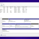 Giao diện Quản lý Đĩa (Disk Management) trong Windows hiển thị các phân vùng ổ cứng để kiểm tra phân vùng ẩn