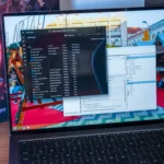 Giao diện Task Manager và Task Scheduler trên laptop Windows 11, minh họa quản lý tác vụ hệ thống sau khi khắc phục lỗi BSOD Easy Anti-Cheat