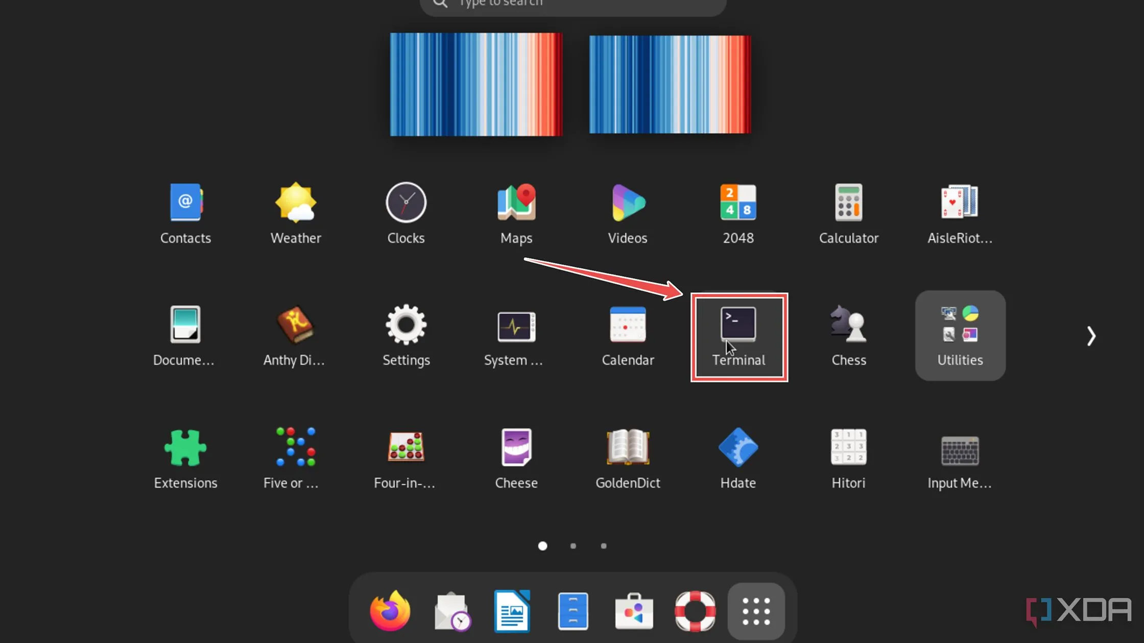 Giao diện terminal trên hệ điều hành Debian