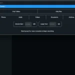 Giao diện tìm kiếm tệp nhanh chóng và bộ lọc nâng cao của FileBrowser Quantum, hiển thị kết quả tìm kiếm theo chỉ mục.