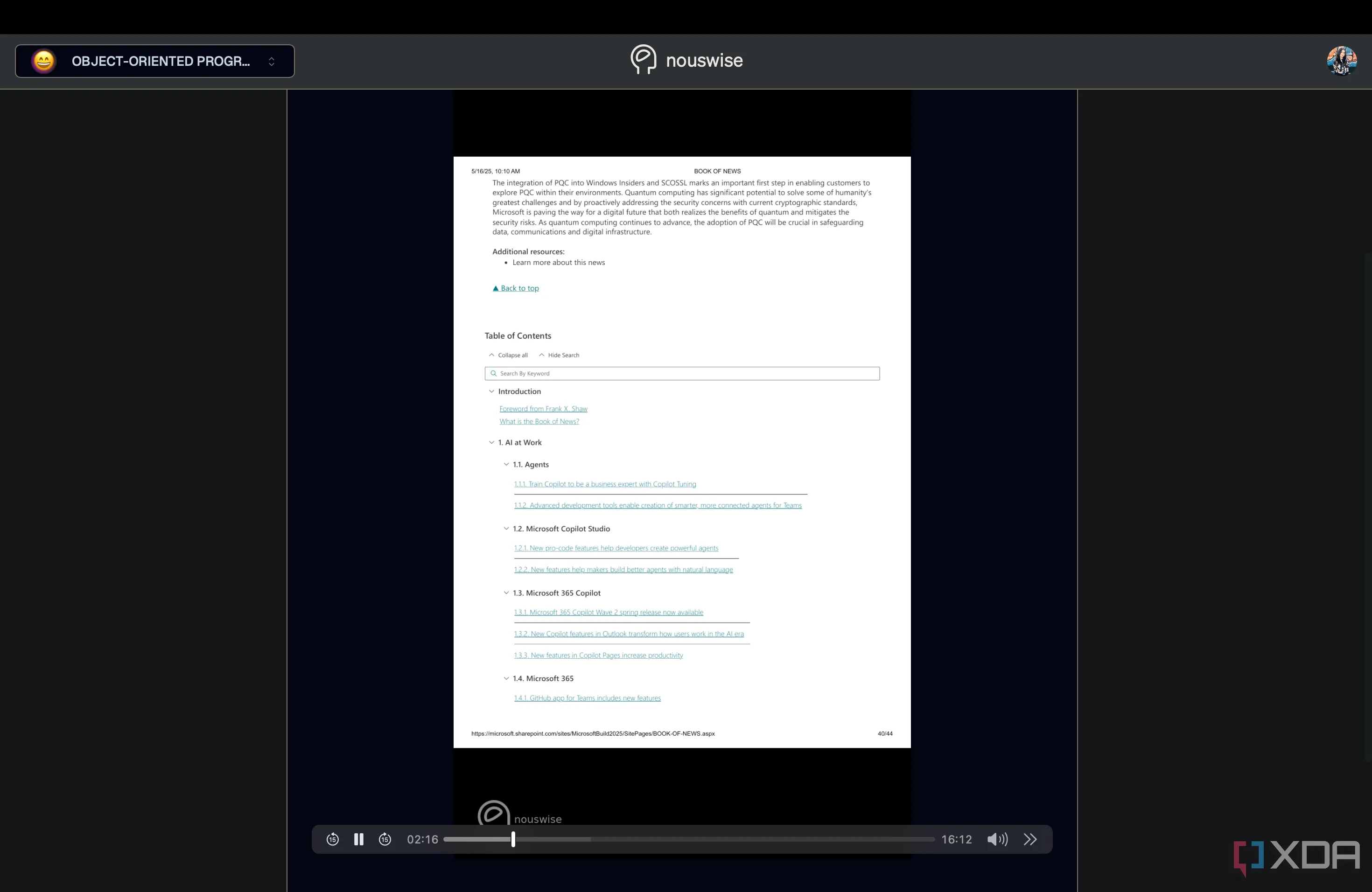 Giao diện tính năng Visual Podcast của Nouswise AI đang tạo podcast