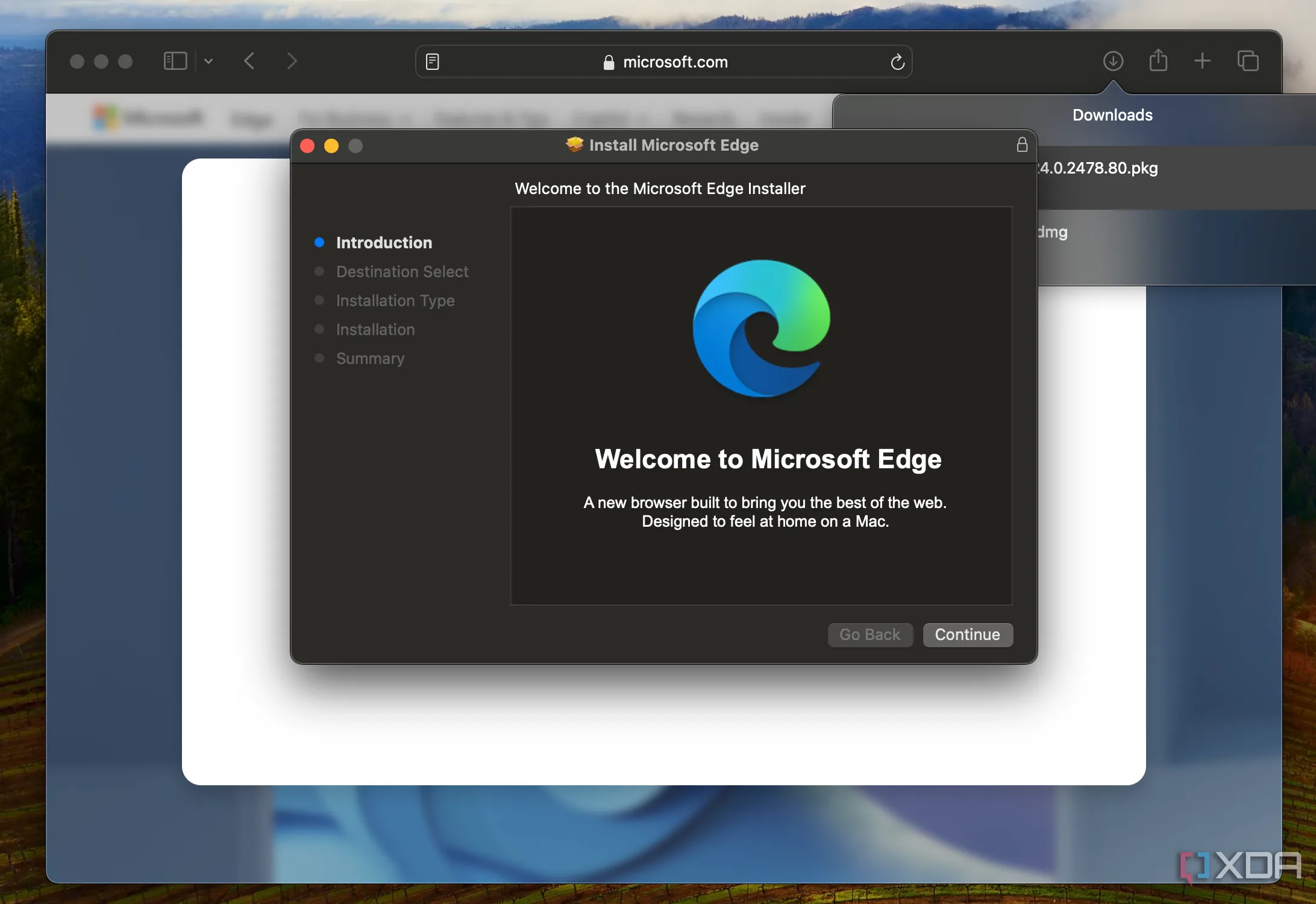 Giao diện trình duyệt Microsoft Edge trên máy Mac, biểu thị vai trò thay thế cho ứng dụng Authenticator trong quản lý mật khẩu.