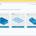 Giao diện tùy chỉnh tấm đế Gridfinity, minh họa sự linh hoạt của hệ thống tổ chức in 3D