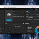 Giao diện web TrueNAS Scale trên trình duyệt Brave, hiển thị cấu hình hệ thống và các dịch vụ tự lưu trữ.