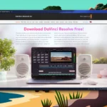 Giao diện website DaVinci Resolve hiển thị tùy chọn tải xuống miễn phí