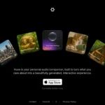 Giao diện website Huxe AI giới thiệu về dịch vụ âm thanh cá nhân hóa