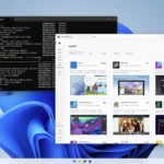 Giao diện Windows 11 minh họa sự tích hợp giữa Winget và Microsoft Store trong việc quản lý ứng dụng