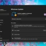 Giao diện Windows Update trong cài đặt Windows 11, nơi người dùng có thể kiểm tra và tải xuống các bản cập nhật hệ điều hành như 24H2.