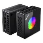 GMKtec Mini PC K11 với thiết kế nhỏ gọn và logo