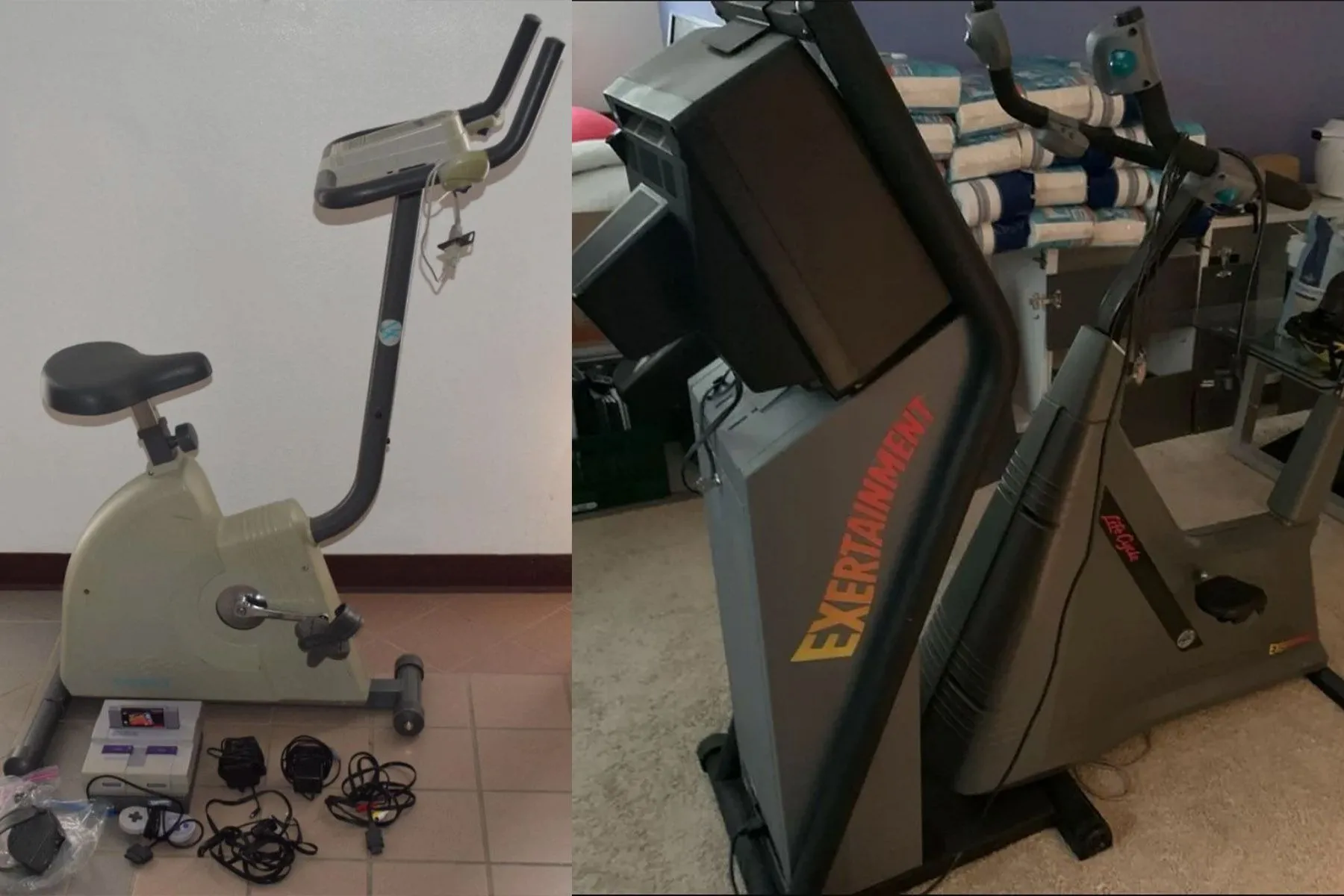 Hệ thống Life Fitness Exertainment cho SNES, bao gồm cả mô hình gia đình và thương mại.