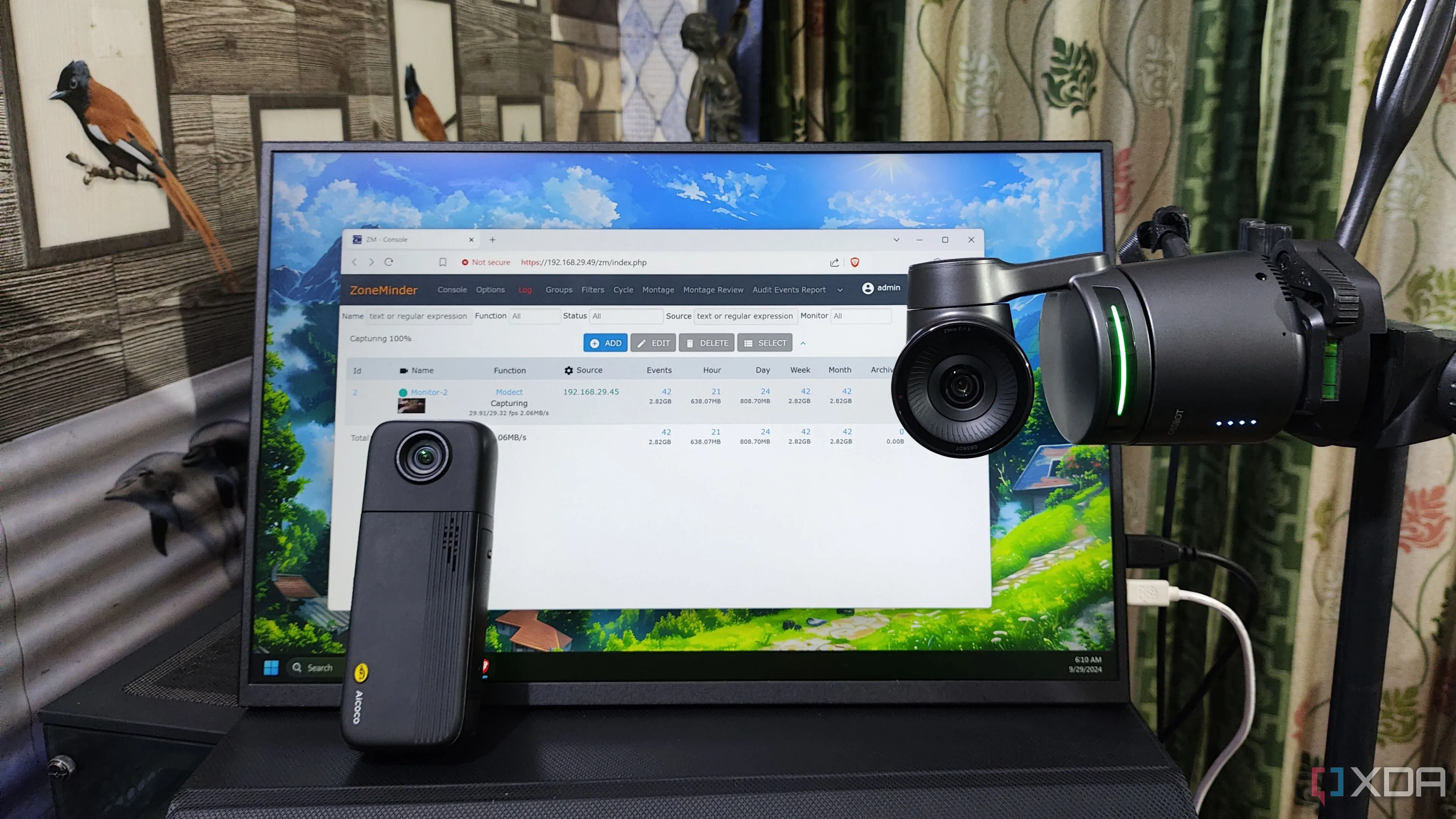 Hệ thống ZoneMinder, một tiện ích NVR mạnh mẽ để giám sát camera, được triển khai trên Proxmox.