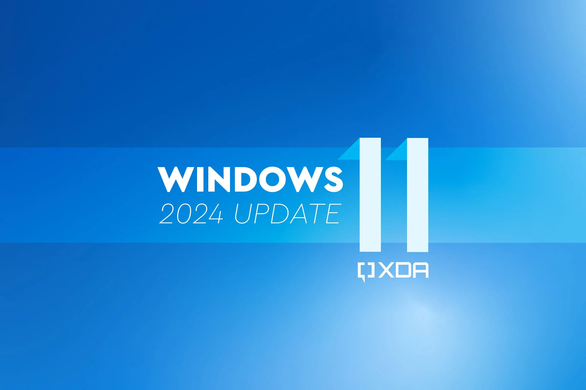 Hình ảnh minh họa bản cập nhật Windows 11 2024 Update (phiên bản 24H2) màu xanh, đại diện cho hệ điều hành mới nhất từ Microsoft.