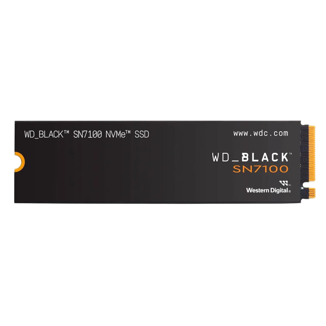 Hình ảnh minh họa SSD WD Black SN7100 M.2 4TB với thiết kế màu đen