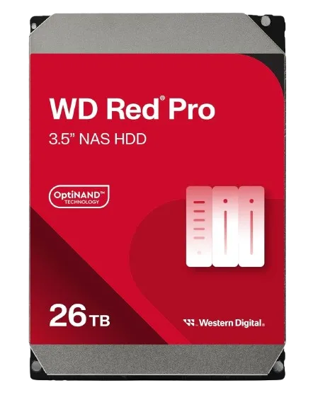 Hình ảnh ổ cứng Western Digital Red Pro 26TB chuyên dụng cho hệ thống NAS
