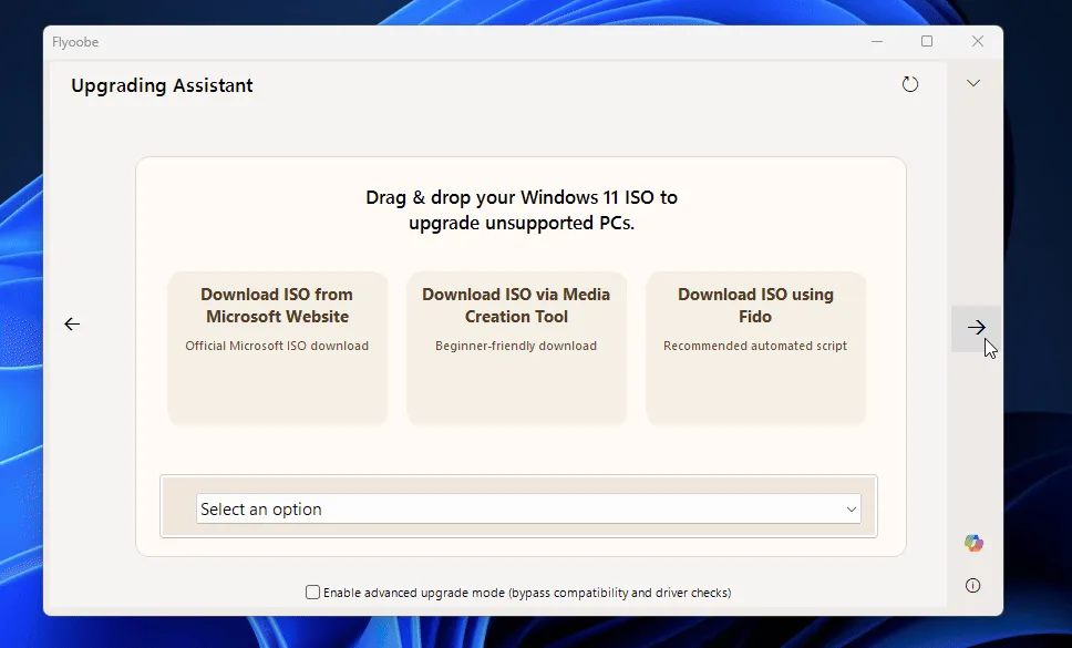Hình ảnh quá trình thiết lập tùy chỉnh Windows 11 với Flyoobe